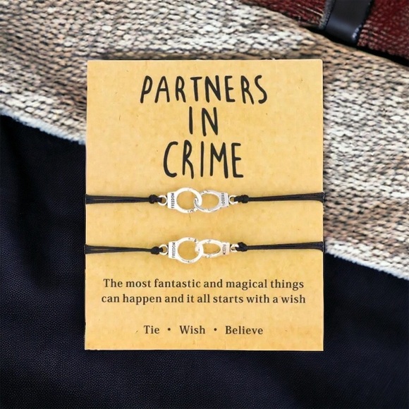 Besties for Life: Partners in Crime Bracelet Set! NWT Jewelry - Picture 2 of 7
